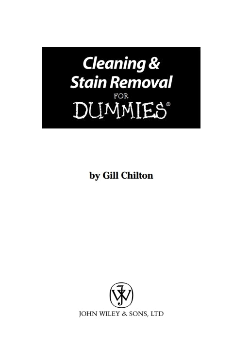 Cleaning and Stain Removal for Dummies