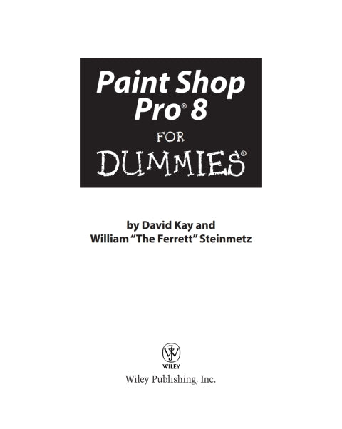 Paint Shop Pro 8 For Dummies