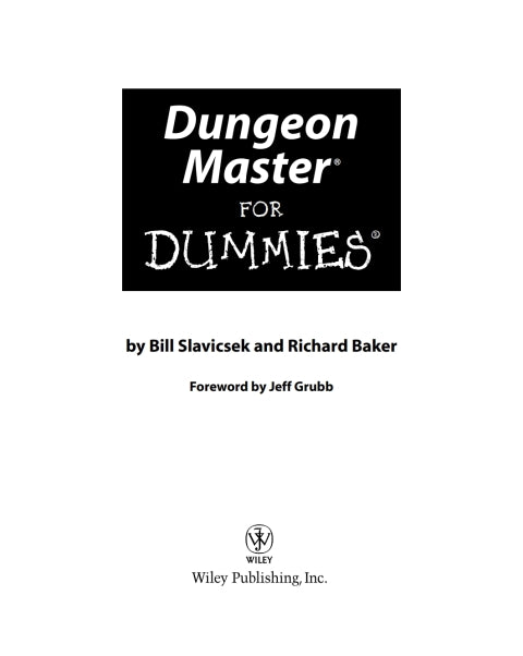 Dungeon Master For Dummies