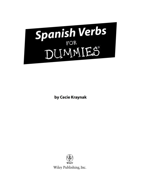 Spanish Verbs For Dummies