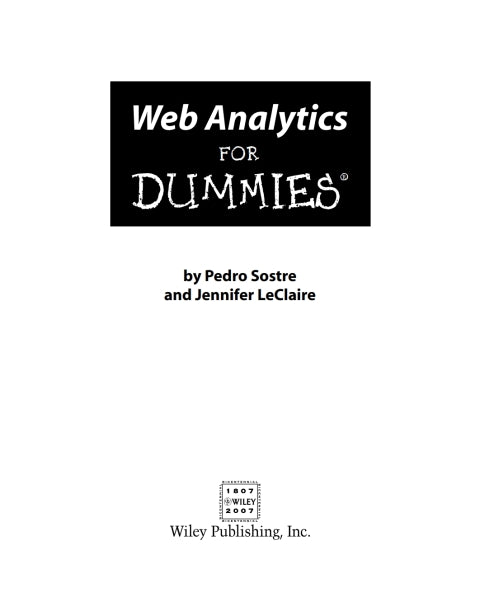 Web Analytics For Dummies