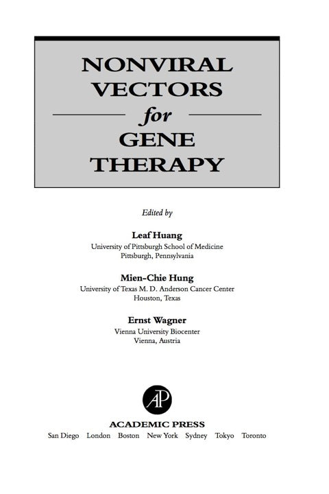 Nonviral Vectors for Gene Therapy