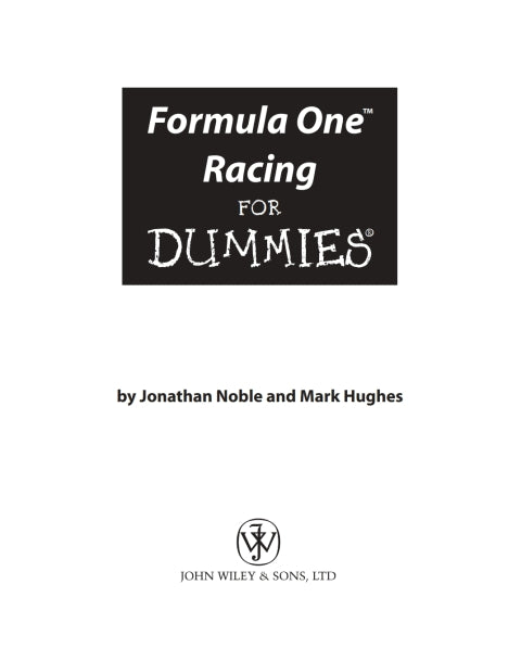 Formula One Racing For Dummies