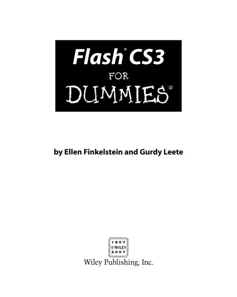 Flash CS3 For Dummies