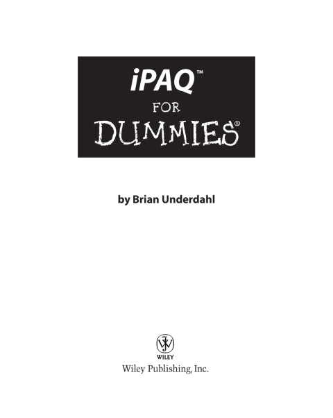 iPAQ For Dummies