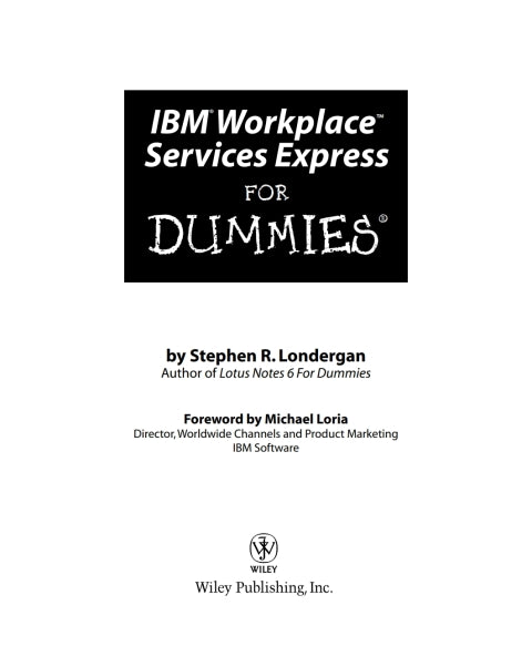 IBM Workplace Services Express For Dummies