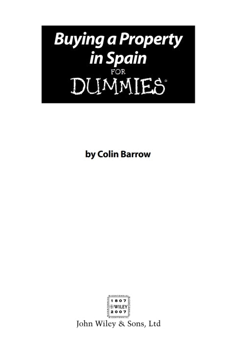 Buying a Property in Spain For Dummies
