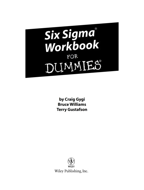 Six Sigma Workbook For Dummies