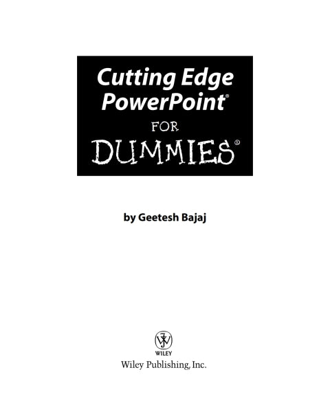 Cutting Edge PowerPoint For Dummies