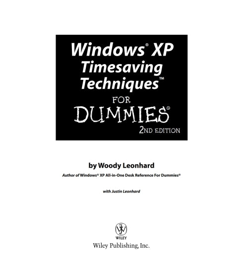 Windows XP Timesaving Techniques For Dummies