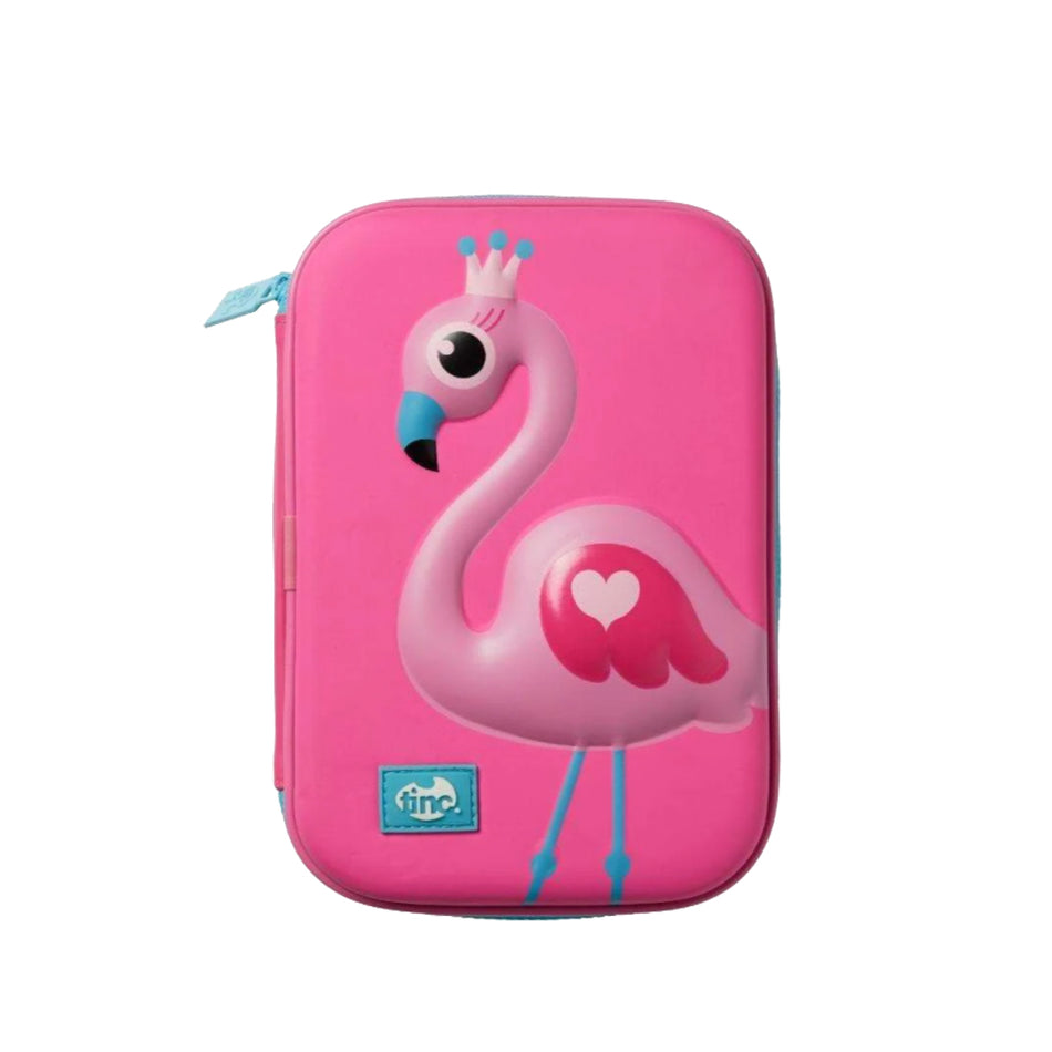 Flamingo Embossed Hardtop Pencil Case