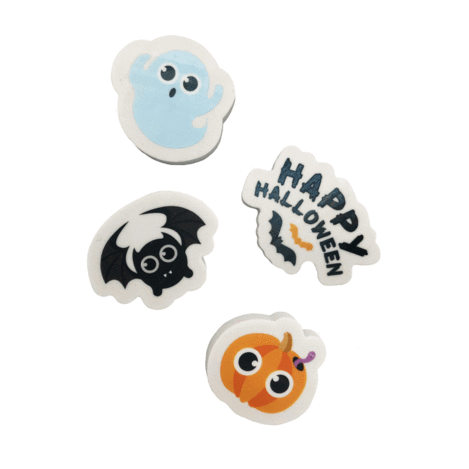 Halloween Set of 4 Erasers