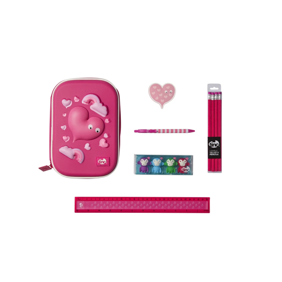 Pink Pencil Case Gift Set