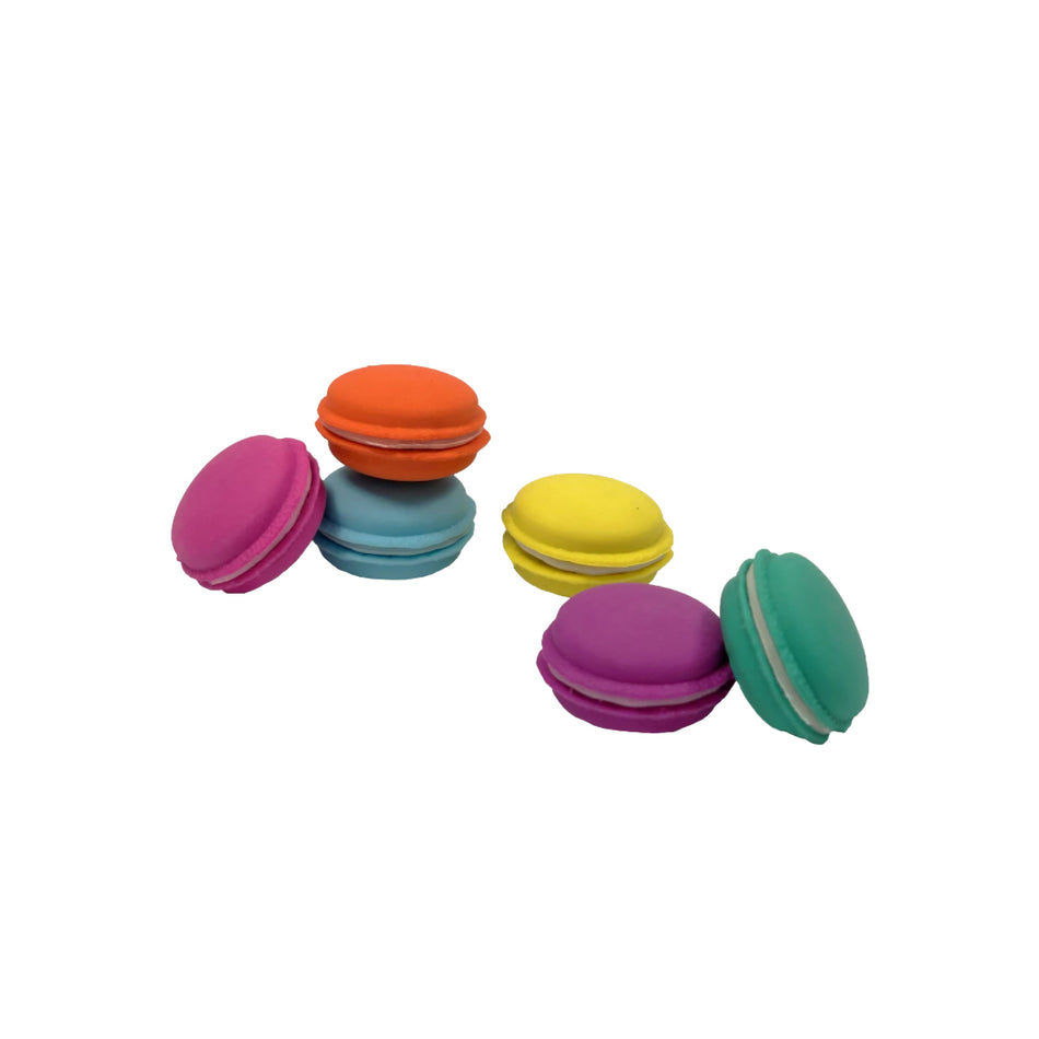 Set of 6 Macaroon Erasers