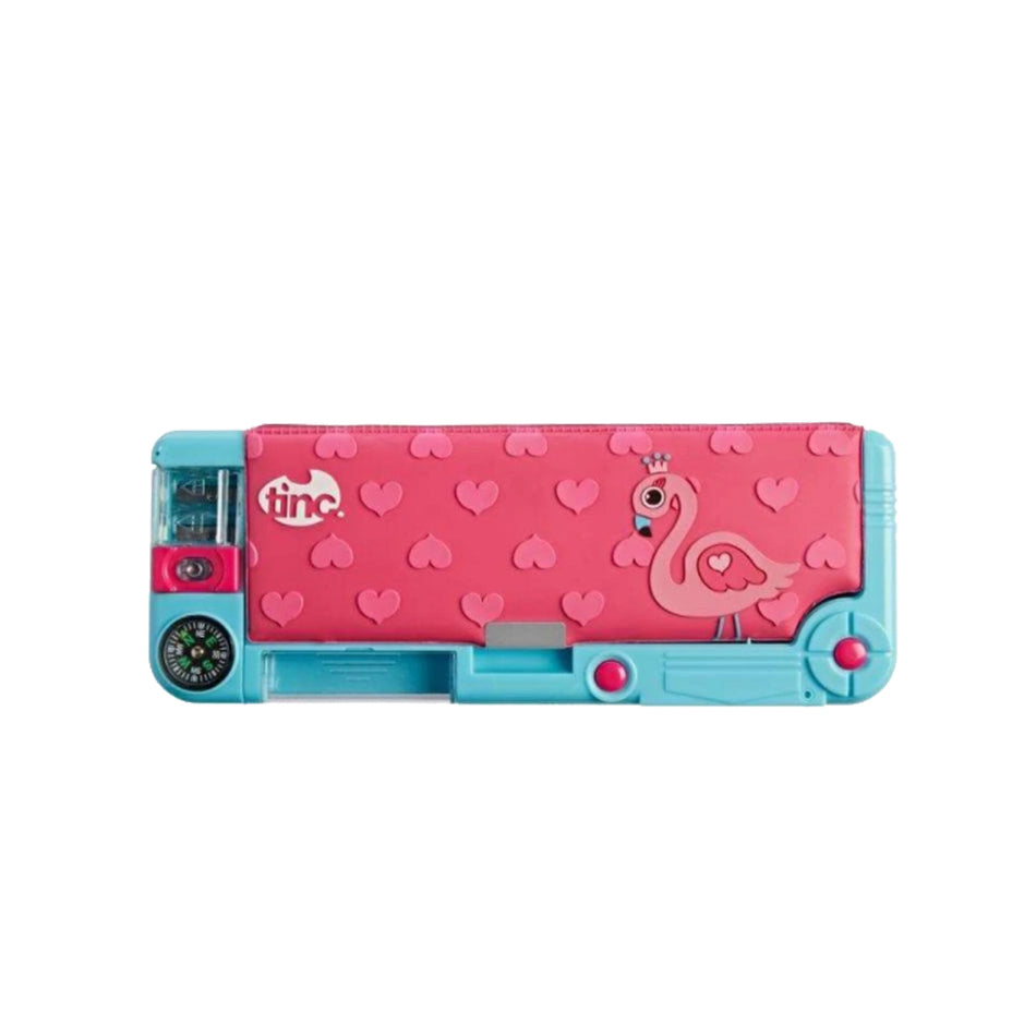 Flamingo Pop-Out Compartment Pencil Case