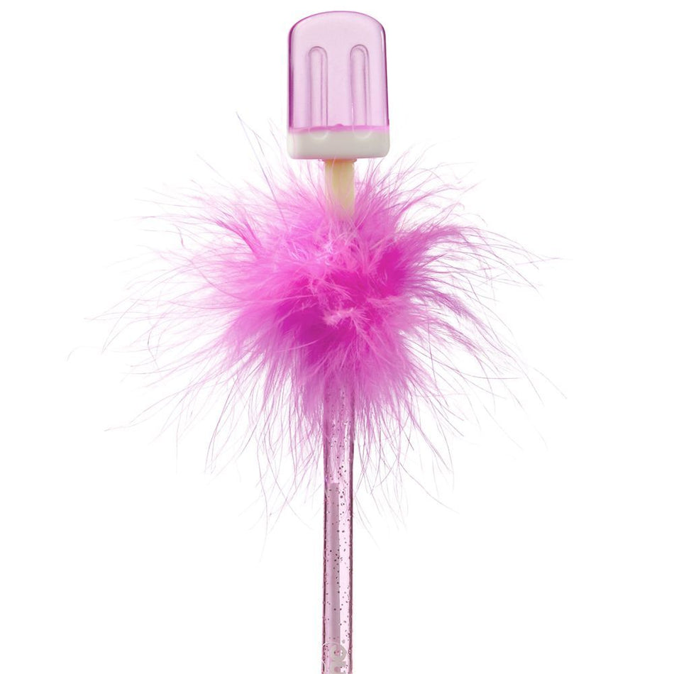 Ice Lolly Feather Pen - Pink