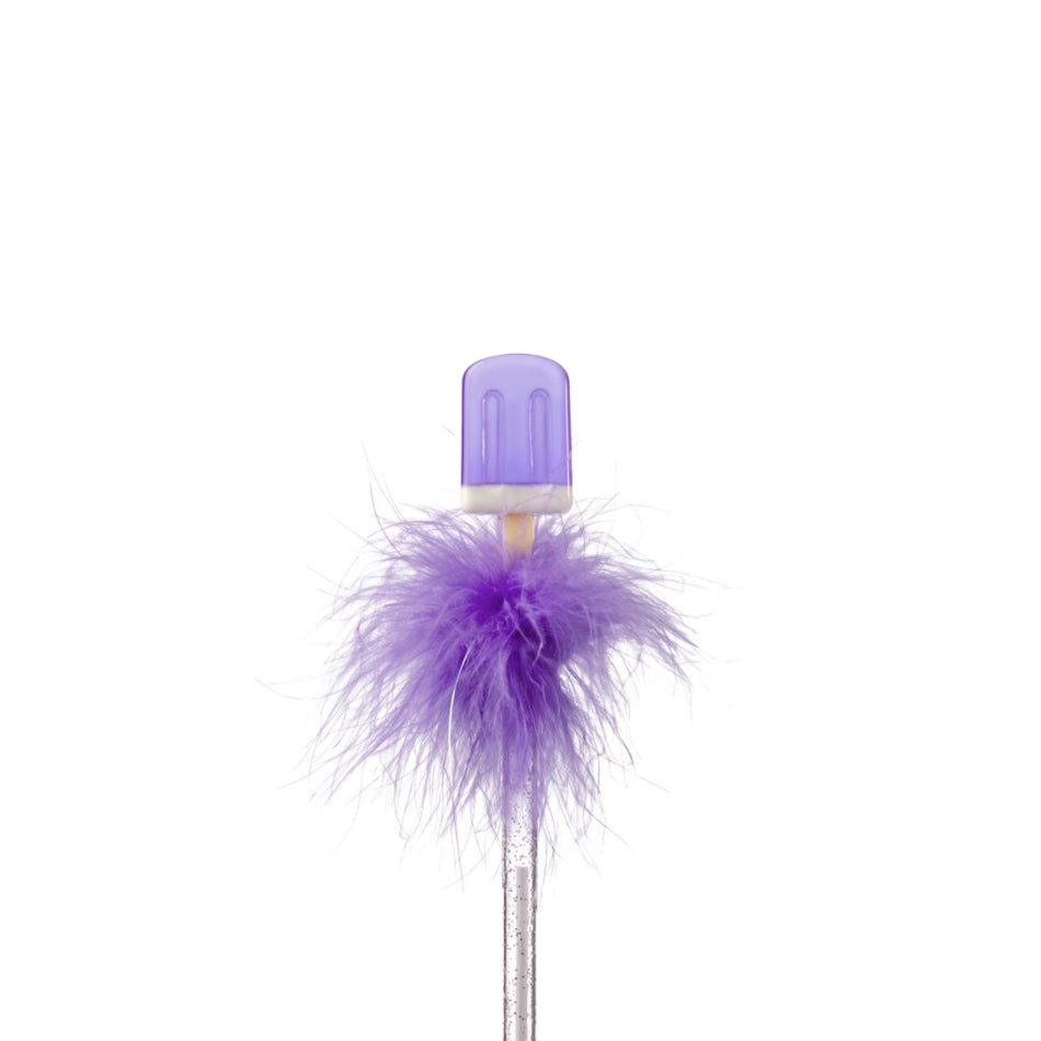 Ice Lolly Feather Pen - Purple