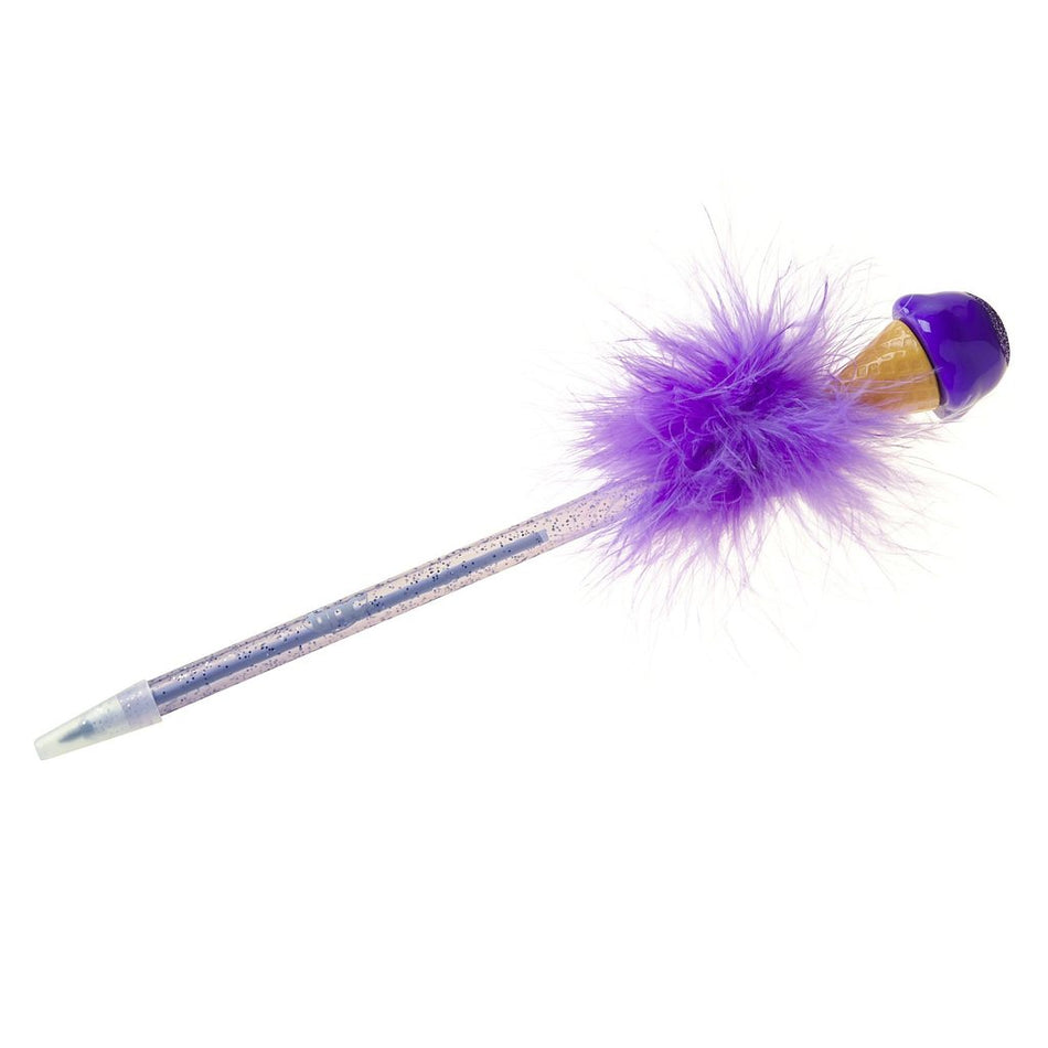 Ice Cream Feather Pen - Purple