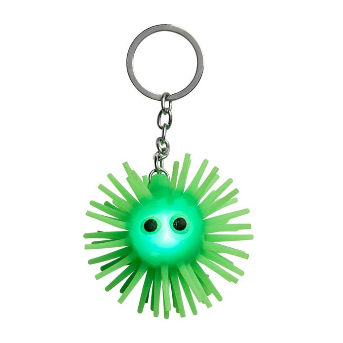 Fuzzy Guy Light Up Keyring - Green