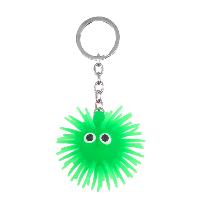 Fuzzy Guy Light Up Keyring - Green