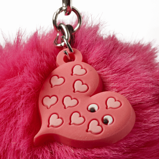 Pink Pom Pom Keyring