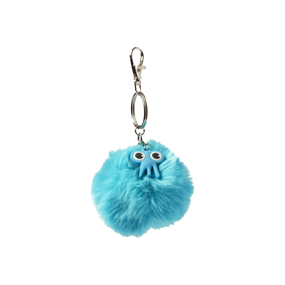 Blue Pom Pom Keyring