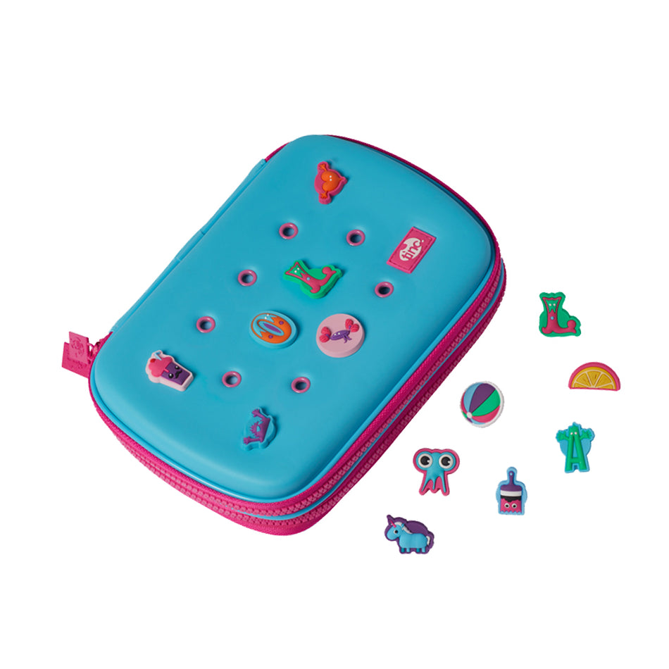 Tinc Buds Double-Decker Hardtop Pencil Case - Blue
